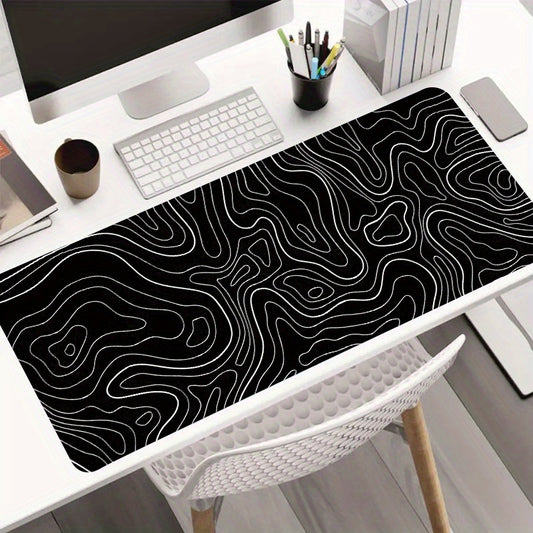 Topografia Negro - Tapete Escritorio Alta Calidad